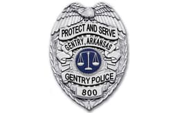Gentry Police Department Badge