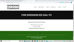 Ishpeming Township Police Department Badge