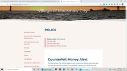 Mackinaw City Police Department Badge